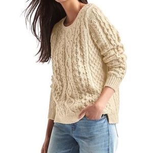 GAP beaded cable sweater